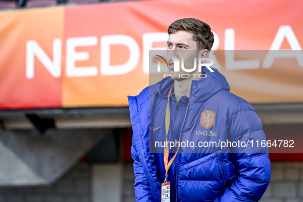 Netherlands goalkeeper Robin Roefs participates in the match between Netherlands U21 and Sweden U21 at the Goffertstadion for the Qualificat...