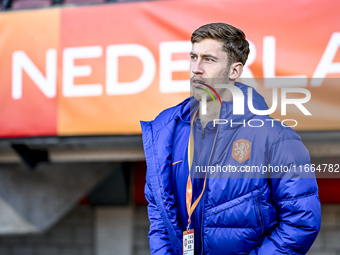 Netherlands goalkeeper Robin Roefs participates in the match between Netherlands U21 and Sweden U21 at the Goffertstadion for the Qualificat...