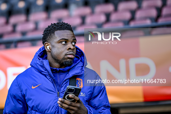 Netherlands player Noah Ohio participates in the match between Netherlands U21 and Sweden U21 at the Goffertstadion for the Qualification EK...