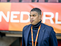 Netherlands trainer coach Michael Reiziger is present during the match between Netherlands U21 and Sweden U21 at the Goffertstadion for the...