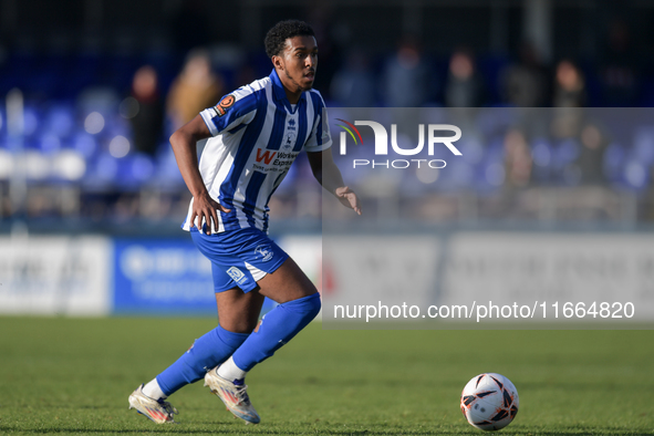 During the FA Cup Fourth Qualifying Round match between Hartlepool United and Brackley Town at Victoria Park in Hartlepool, United Kingdom,...