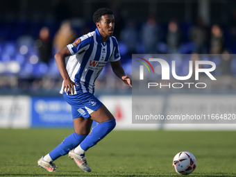 During the FA Cup Fourth Qualifying Round match between Hartlepool United and Brackley Town at Victoria Park in Hartlepool, United Kingdom,...