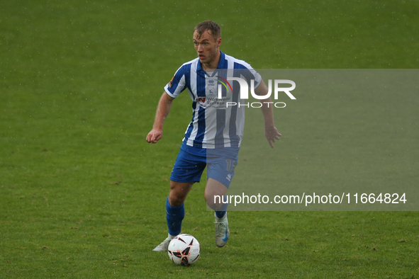 Greg Sloggett of Hartlepool United participates in the FA Cup Fourth Qualifying Round match between Hartlepool United and Brackley Town at V...