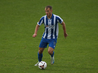 Greg Sloggett of Hartlepool United participates in the FA Cup Fourth Qualifying Round match between Hartlepool United and Brackley Town at V...