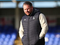 Hartlepool United Manager Darren Sarll is present during the FA Cup Fourth Qualifying Round match between Hartlepool United and Brackley Tow...