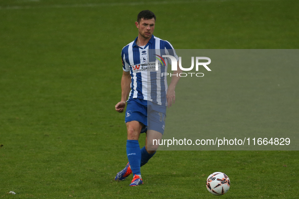 Nathan Sheron of Hartlepool United participates in the FA Cup Fourth Qualifying Round match between Hartlepool United and Brackley Town at V...