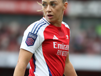 Katie McCabe plays for Arsenal during the Barclays FA Women's Super League match between Arsenal and Chelsea at the Emirates Stadium in Lond...