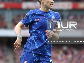 Lucy Bronze of Chelsea plays during the Barclays FA Women's Super League match between Arsenal and Chelsea at the Emirates Stadium in London...