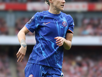 Lucy Bronze of Chelsea plays during the Barclays FA Women's Super League match between Arsenal and Chelsea at the Emirates Stadium in London...