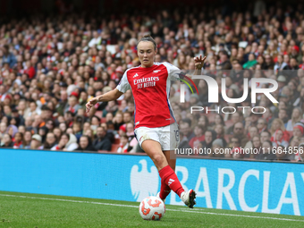 Caitlin Foord of Arsenal plays during the Barclays FA Women's Super League match between Arsenal and Chelsea at the Emirates Stadium in Lond...