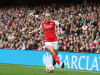 Caitlin Foord of Arsenal plays during the Barclays FA Women's Super League match between Arsenal and Chelsea at the Emirates Stadium in Lond...