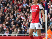 Frida Maanum of Arsenal prepares for a corner during the Barclays FA Women's Super League match between Arsenal and Chelsea at the Emirates...