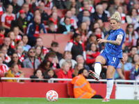 Chelsea Captain Millie Bright participates in the Barclays FA Women's Super League match between Arsenal and Chelsea at the Emirates Stadium...