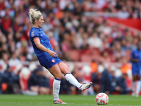 Chelsea Captain Millie Bright participates in the Barclays FA Women's Super League match between Arsenal and Chelsea at the Emirates Stadium...