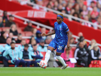 Kadeisha Buchanan of Chelsea plays during the Barclays FA Women's Super League match between Arsenal and Chelsea at the Emirates Stadium in...