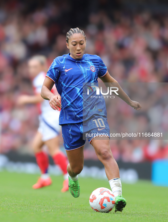 Chelsea's Lauren James during the Barclays FA Women's Super League match between Arsenal and Chelsea at the Emirates Stadium in London, Engl...