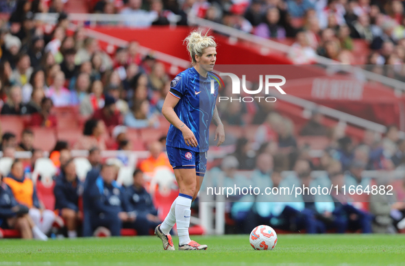 Chelsea Captain Millie Bright participates in the Barclays FA Women's Super League match between Arsenal and Chelsea at the Emirates Stadium...