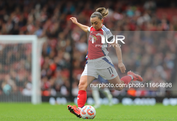 Katie McCabe participates in the Barclays FA Women's Super League match between Arsenal and Chelsea at the Emirates Stadium in London, Engla...