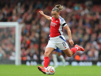 Katie McCabe participates in the Barclays FA Women's Super League match between Arsenal and Chelsea at the Emirates Stadium in London, Engla...