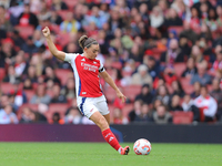 Katie McCabe of Arsenal plays during the Barclays FA Women's Super League match between Arsenal and Chelsea at the Emirates Stadium in Londo...