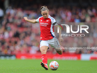 Katie McCabe of Arsenal plays during the Barclays FA Women's Super League match between Arsenal and Chelsea at the Emirates Stadium in Londo...