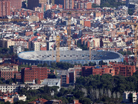 The reconstruction works progress at Spotify Camp Nou in 2024. The status of the works is on May 16, 2024. (