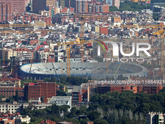 The reconstruction works progress at Spotify Camp Nou in 2024. The status of the works is on June 3, 2024. (