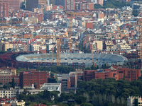 The reconstruction works progress at Spotify Camp Nou in 2024. The status of the works is on August 5, 2024. (