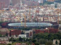 The reconstruction works progress at Spotify Camp Nou in 2024. The status of the works is on September 20, 2024. (