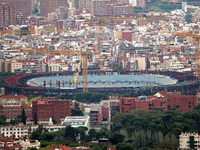 The reconstruction works progress at Spotify Camp Nou in 2024. The status of the works is on October 12, 2024. (