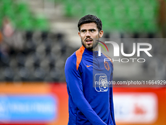 Netherlands player Rav van den Berg participates in the match between Netherlands U21 and Sweden U21 at the Goffertstadion for the Qualifica...