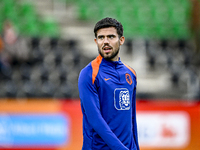 Netherlands player Rav van den Berg participates in the match between Netherlands U21 and Sweden U21 at the Goffertstadion for the Qualifica...