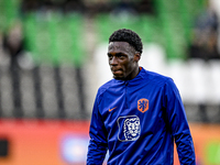 Netherlands player Ernest Poku participates in the match between Netherlands U21 and Sweden U21 at the Goffertstadion for the Qualification...