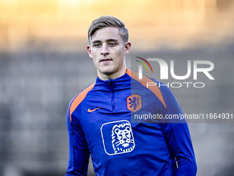 Netherlands player Max Bruns participates in the match between Netherlands U21 and Sweden U21 at the Goffertstadion for the Qualification EK...