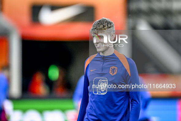 Netherlands player Maxim Dekker participates in the match between Netherlands U21 and Sweden U21 at the Goffertstadion for the Qualification...