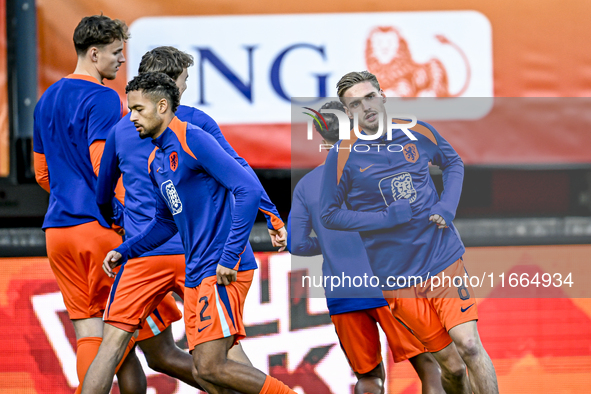 Netherlands player Kenneth Taylor participates in the match between Netherlands U21 and Sweden U21 at the Goffertstadion for the Qualificati...