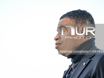 Netherlands trainer coach Michael Reiziger is present during the match between Netherlands U21 and Sweden U21 at the Goffertstadion for the...