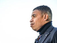 Netherlands trainer coach Michael Reiziger is present during the match between Netherlands U21 and Sweden U21 at the Goffertstadion for the...