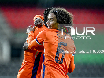 Netherlands player Gjivaj Zechiel participates in the match between Netherlands U21 and Sweden U21 at the Goffertstadion for the Qualificati...