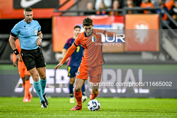 Netherlands player Ruben van Bommel participates in the match between Netherlands U21 and Sweden U21 at the Goffertstadion for the Qualifica...