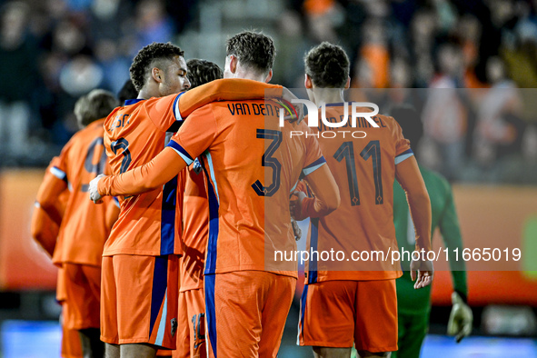 Players of the Netherlands celebrate the goal of Netherlands player Rav van den Berg, making it 2-0, during the match between Netherlands U2...