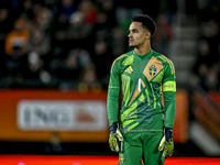 Sweden goalkeeper Oliver Dovin participates in the match between Netherlands U21 and Sweden U21 at the Goffertstadion for the Qualification...