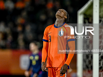 Netherlands player Emmanuel Emegha participates in the match between Netherlands U21 and Sweden U21 at the Goffertstadion for the Qualificat...