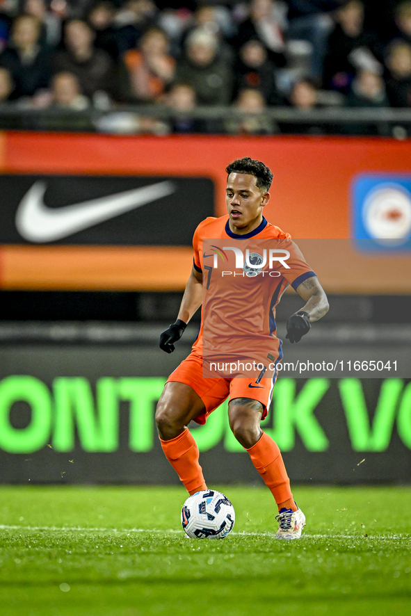 Netherlands player Million Manhoef participates in the match between Netherlands U21 and Sweden U21 at the Goffertstadion for the Qualificat...