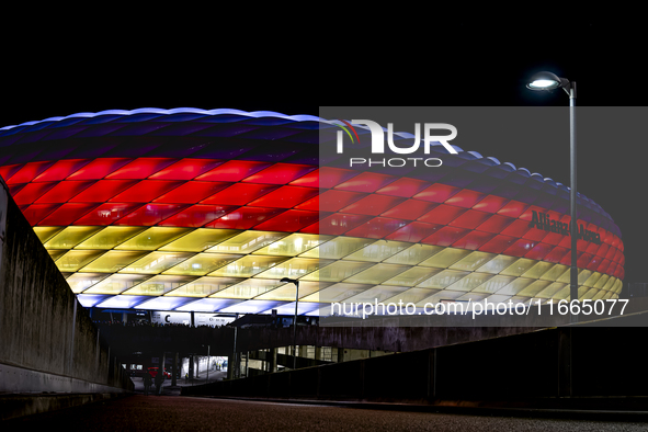 The exterior of Allianz Stadium during the match between Germany and the Netherlands at the Allianz Arena for the UEFA Nations League, Leagu...