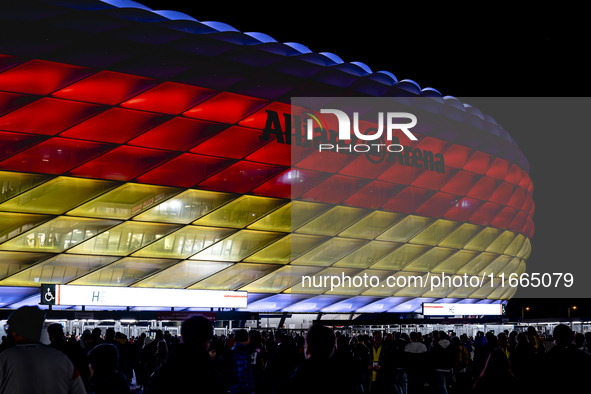 The exterior of Allianz Stadium during the match between Germany and the Netherlands at the Allianz Arena for the UEFA Nations League, Leagu...