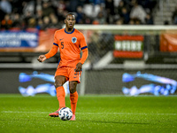 Netherlands player Neraysho Kasanwirjo participates in the match between Netherlands U21 and Sweden U21 at the Goffertstadion for the Qualif...