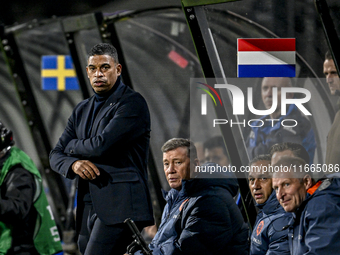 Netherlands trainer coach Michael Reiziger is present during the match between Netherlands U21 and Sweden U21 at the Goffertstadion for the...