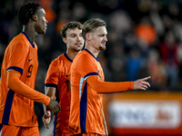 Netherlands player Kenneth Taylor celebrates the 3-0 goal during the match between Netherlands U21 and Sweden U21 at the Goffertstadion for...