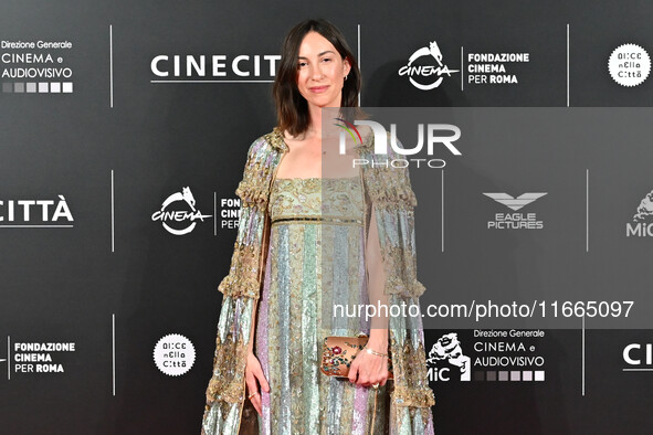 Gia Coppola attends the red carpet for the film Megalopolis at Cinecitta Studios in Rome, Italy, on October 14, 2024. 